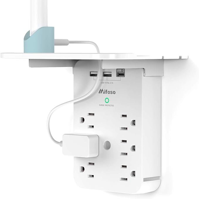 Wall Outlet Extender with Surge Protector