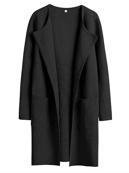 Womens Cardigan Sweater Open Front Knit Long Coatigan Dressy Casual Jacket Coat