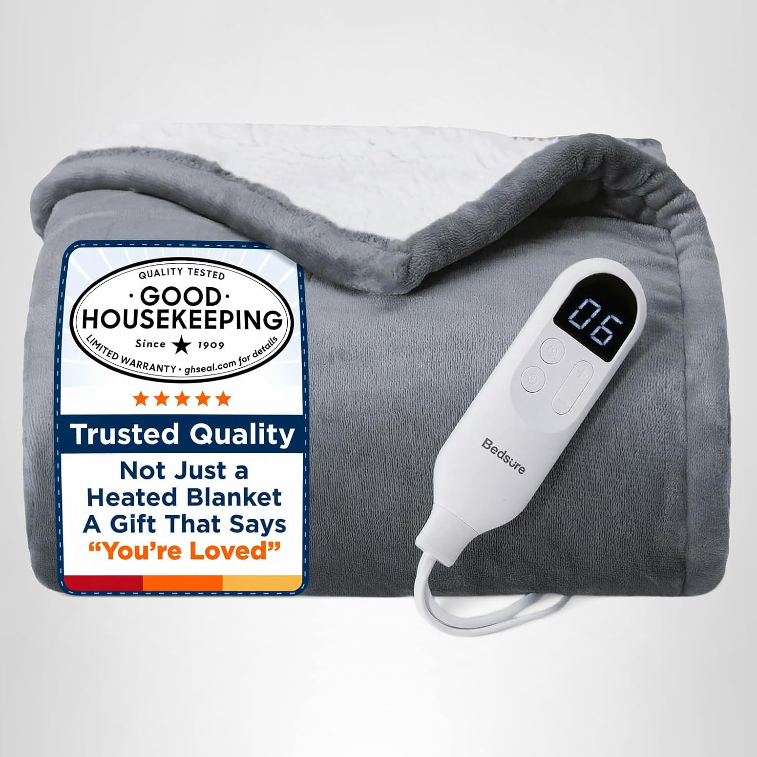 Bedsure Heated Blanket Throw Blanket